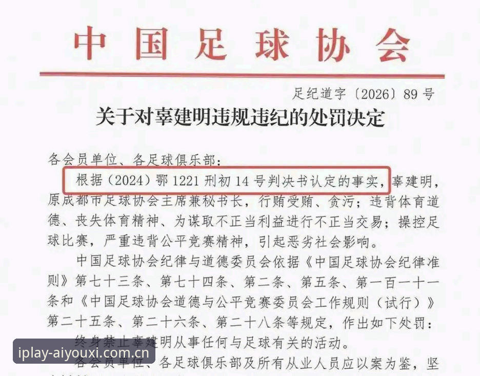 爱游戏CN怎么样安卓版 足协第三批禁足名单深度解读:终身禁足与五年禁赛的行业清洗实用指南